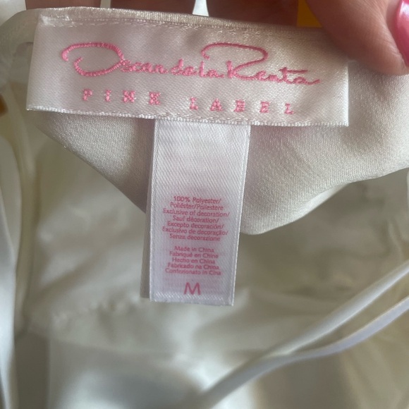 Oscar De La Renta Pink Label white midi nightgown lace bridal wedding - Picture 6 of 6